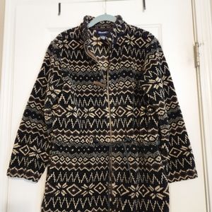 Fleece Denim & Co sweater jacket